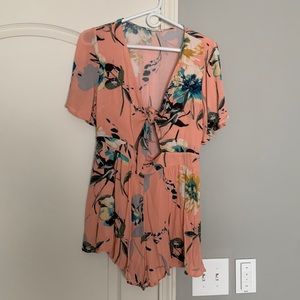 Tropical pink romper